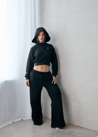 OFF-DUTY Cropped Hoodie Set
