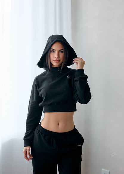 OFF-DUTY Cropped Hoodie Set